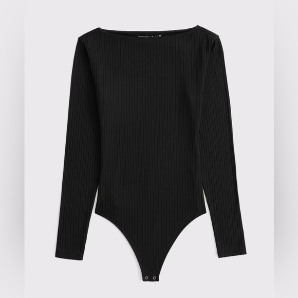 Abercrombie & Fitch Black Ribbed Bodysuit - Picture 1 of 4
